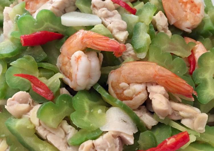 Tumis Pare Tempe Udang