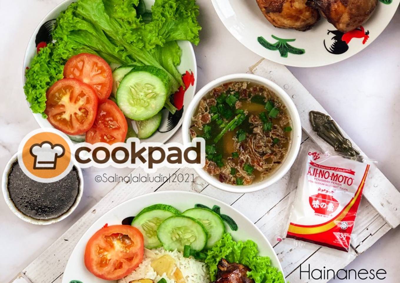 Chinese style hainanese chicken rice