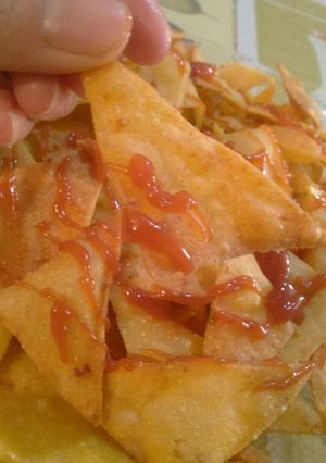 Una foto de Doritos caseros al estilo Argentino (popotos mexicanos)