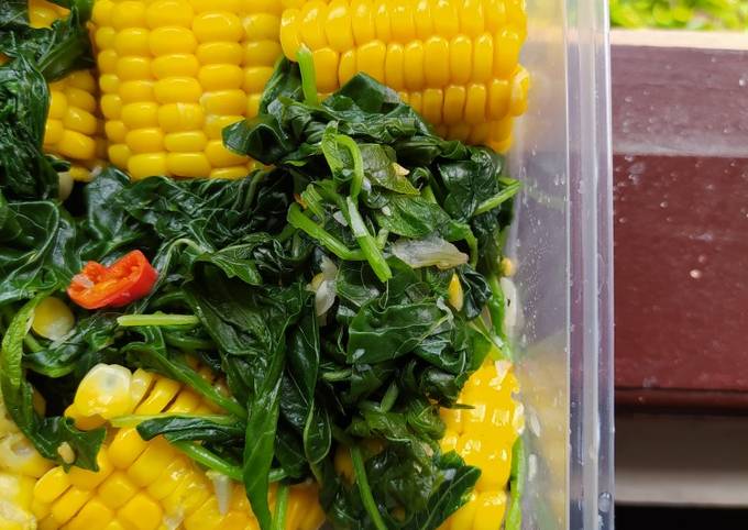 Resep Sayur Bayam Jagung Oleh Widhi Cookpad 2313