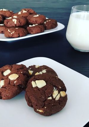 Une photo de Cookies chocolat pépites de chocolat blanc