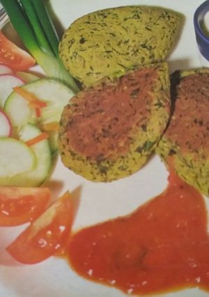 A picture of Sprouted moong and Cheese Cutlets.