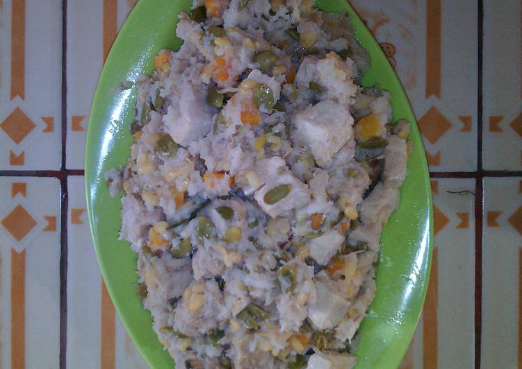 Cara Gampang Menyiapkan Botok campur tahu tempe ala chabhymom Anti Gagal