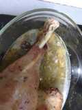 Pierna de pavo a las flores nas hierbas al horno