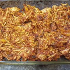 A picture of Spicy syn Free bbq pulled chicken.