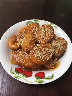 Hình của món Chuối Chiên Xối Đường.