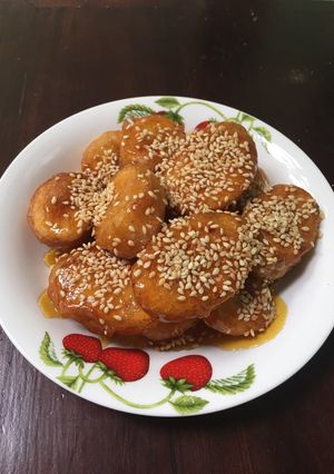 Hình của món Chuối Chiên Xối Đường.