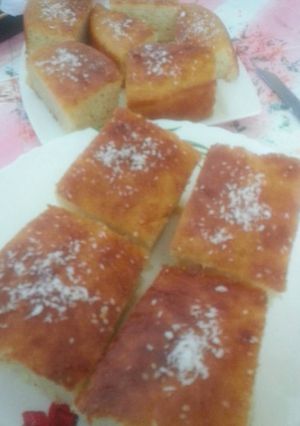 صورة لوصفة كيكة جوز الهند المشحره