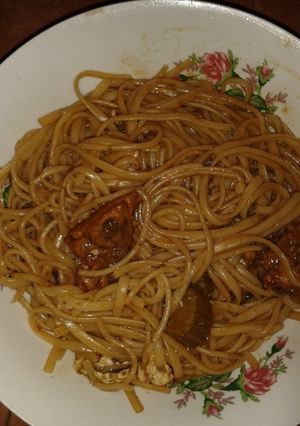 Una foto de Pasta a la soya