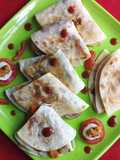 Homemade stuffed roti Tortilla