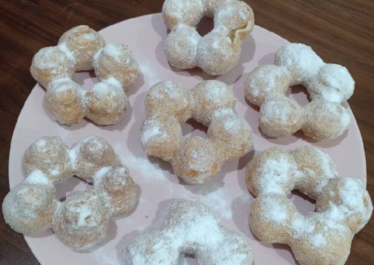 resep cara mengolah Donat mochi (pon de ring)