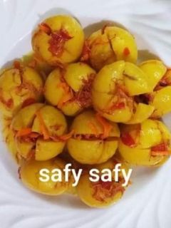 صورة لوصفة مخلل الليمون المعصفر