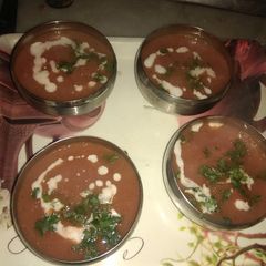 A picture of Tomato carrot soup.