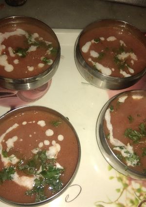A picture of Tomato carrot soup.