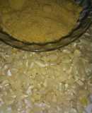 Mazamorra con leche y azúcar mascabo
