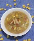 Sweetcorn chicken and vegetables soup