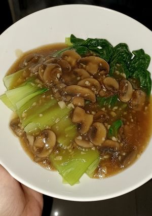 Foto resep Pakcoy siram jamur