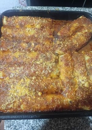 Una foto de Canelones de carne y verduras 😋