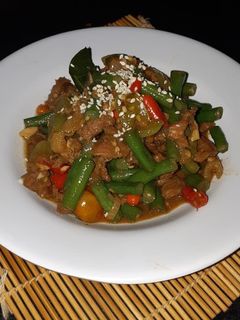 Foto resep Tumis daging dengan buncis