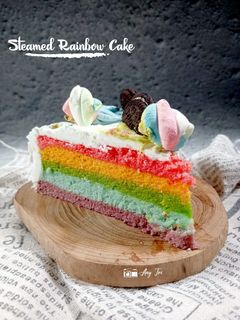Foto resep Steamed Rainbow Cake