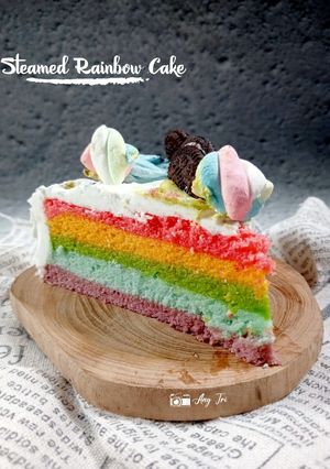 Foto resep Steamed Rainbow Cake