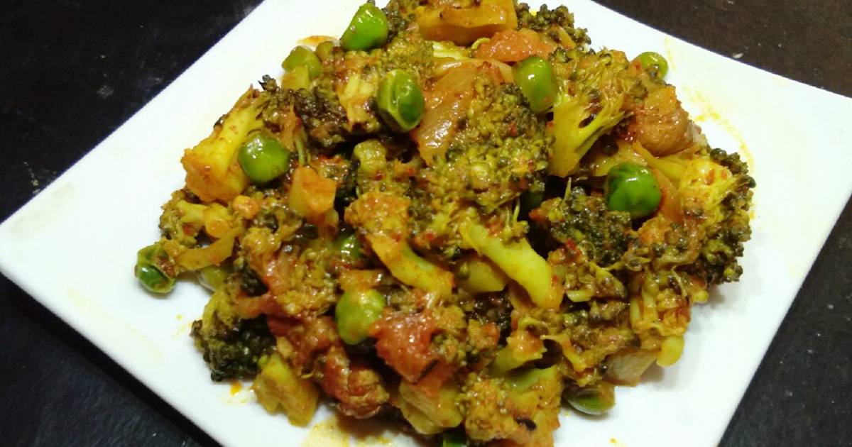ड्राय मसाला ब्रोकोली (dry masala broccoli recipe in marathi) रेसिपी