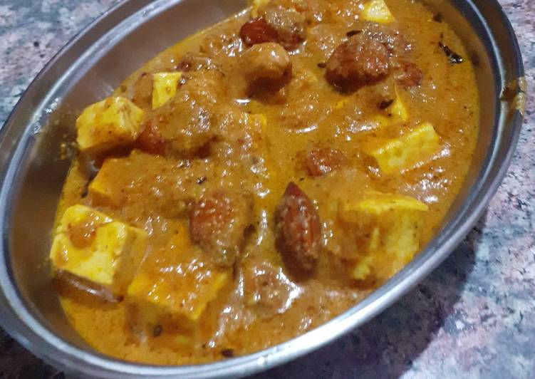 Easiest Way to Prepare Perfect Masala paneer with dry fruits