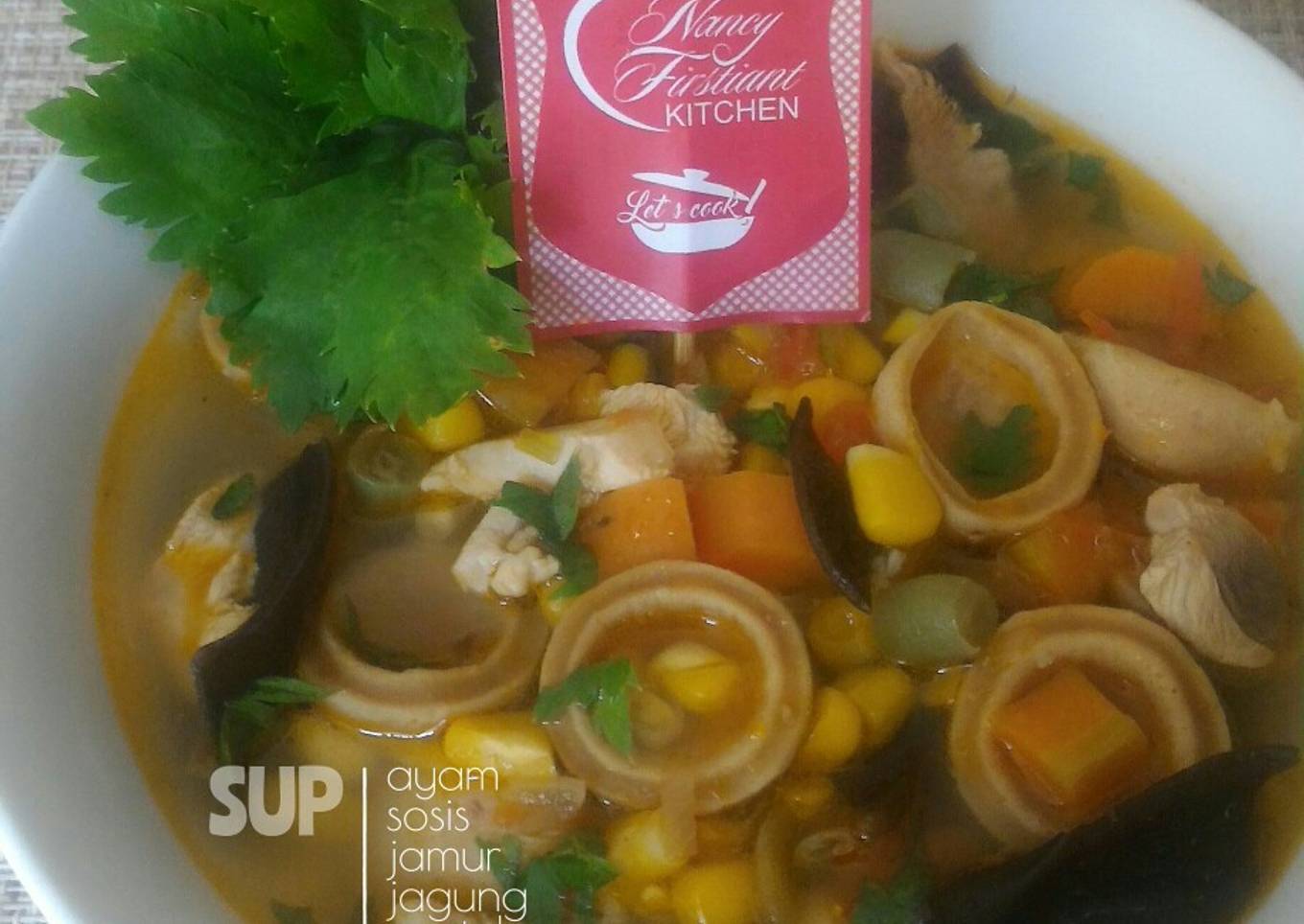 Sup Ayam Sosis Jamur