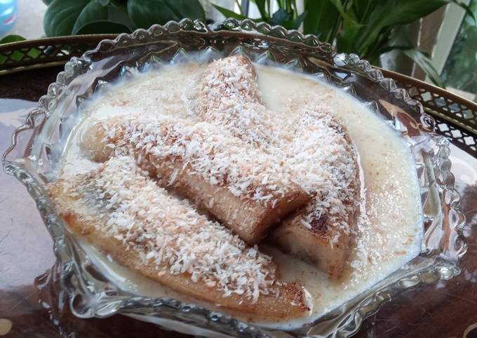 Fried Banana & Toasted Coconut-Topped Porridge