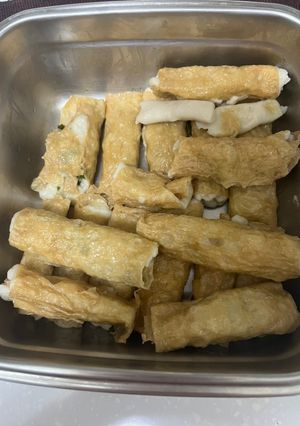 魚漿腐皮卷 的食譜成品照片