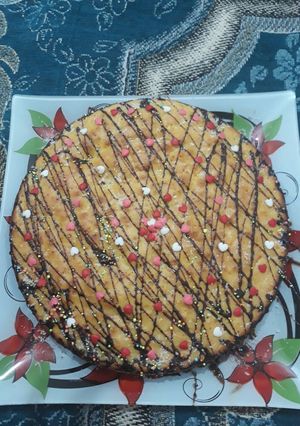عکسی از دستور کیک هویج با تزئین سس شکلاتی 😋😋😋