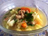 Sop daging sapi cincang