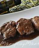 Pork Tenderloin in Truffle and Black Garlic Sauce in GME, F and G, and Traditional