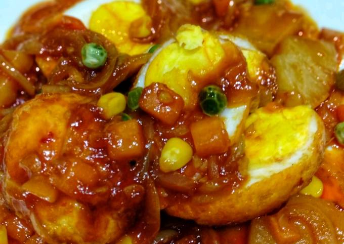 Resipi Telur Masam Manis Oleh Leesa Alif Cookpad