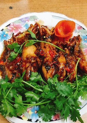 Hình của món Mực chiên mắm tỏi ớt.