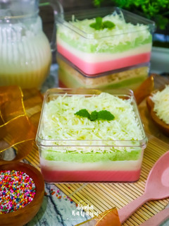 Foto resep Pudding lapis roti vla keju