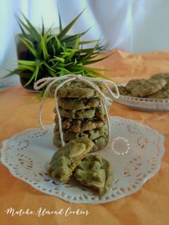 Foto resep Matcha Almond Cookies