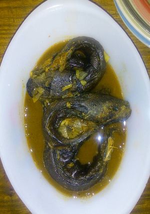 A picture of Dried fish pepper soup.