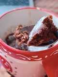 Bizcocho de chocolate a la taza en microondas