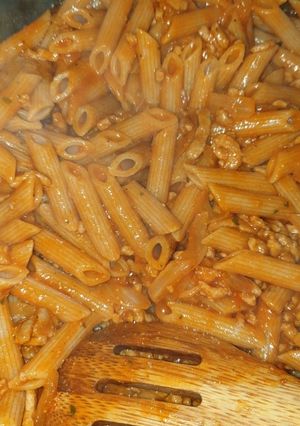 Una foto de Macarrones con carne picada