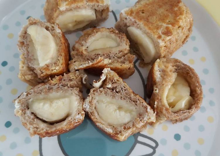Bagaimana Menyiapkan Roti panggang pisang keju #mpasi12+ #snackmpasi yang Bisa Manjain Lidah