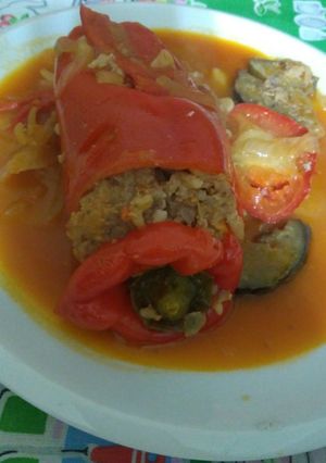 Una foto de Pimientos rellenos