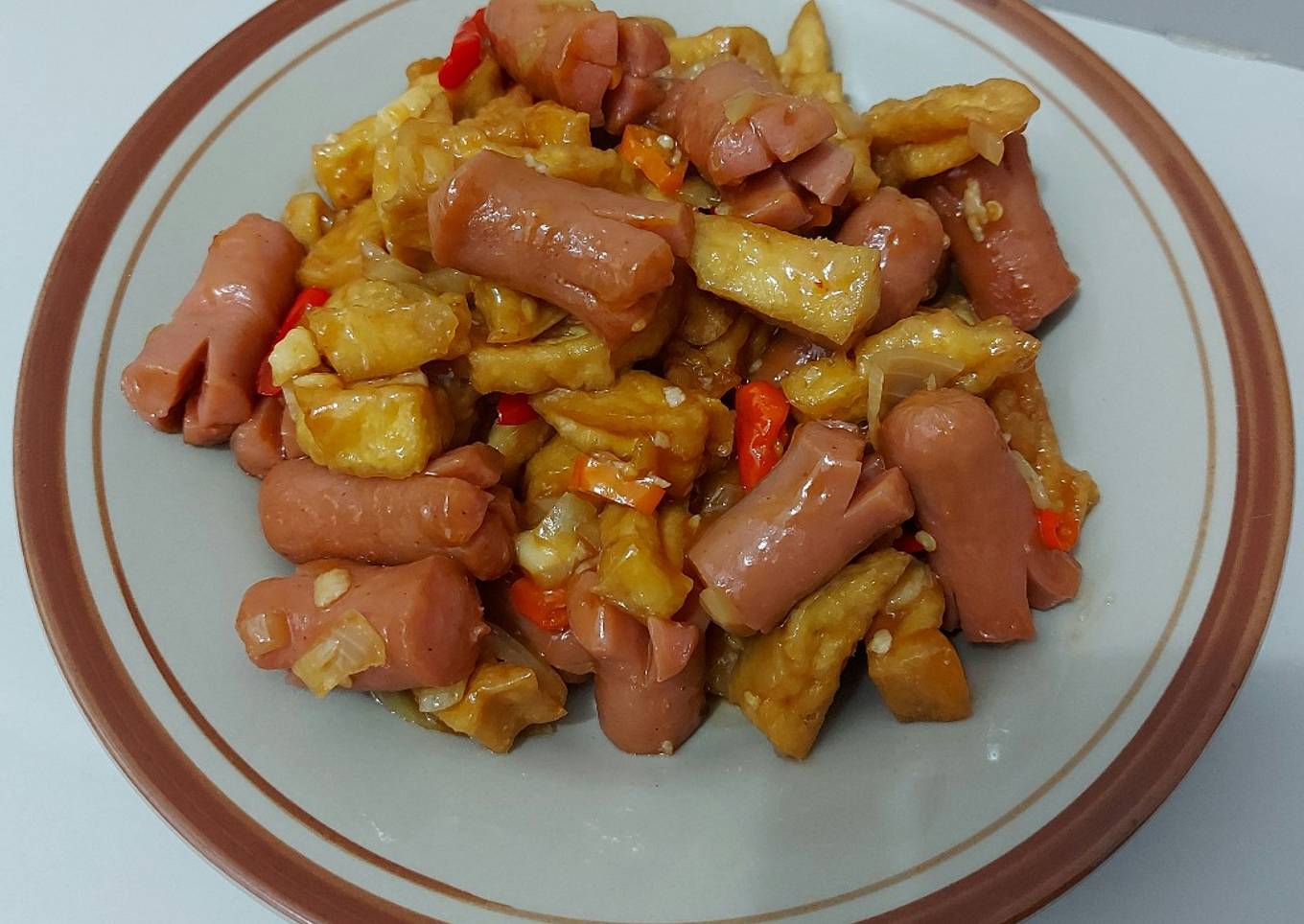 Sosis tahu asam manis