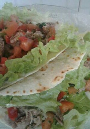 Una foto de Tacos de carne deliciosos