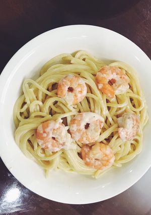 Hình của món Mỳ Ý sốt kem 🍝.