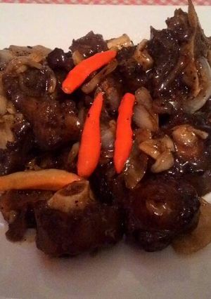 Foto resep Buntut Goreng lada hitam ala Bunchu
