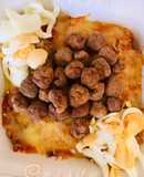 Tallarines con mini albóndigas a mi estilo