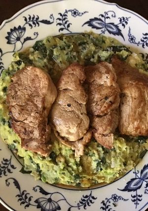 A picture of California Farm Watercress Mashed Potatoes.