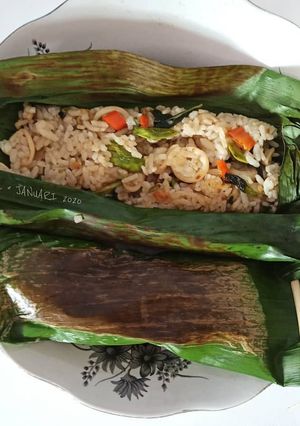 Foto resep Nasi Bakar Cumi Pete