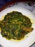 Okro soup with turkey and sea foods